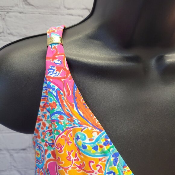 Lauren Ralph Lauren Surplice Printed One-Piece Swimsuit - Picture 3 of 9